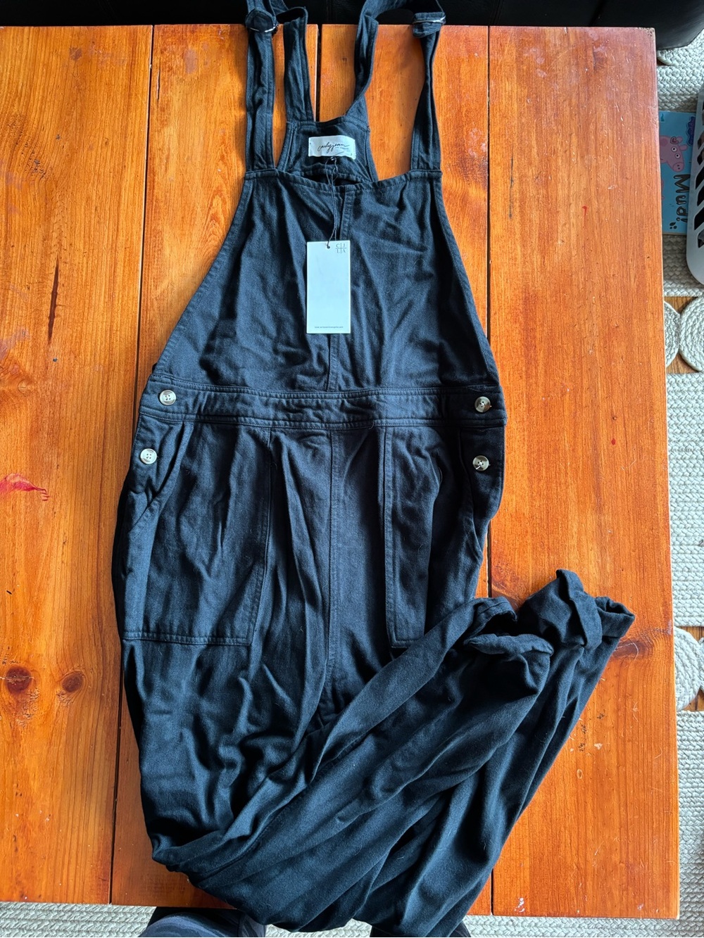 Carly Jean Los Angeles Black Women's Denim Overalls